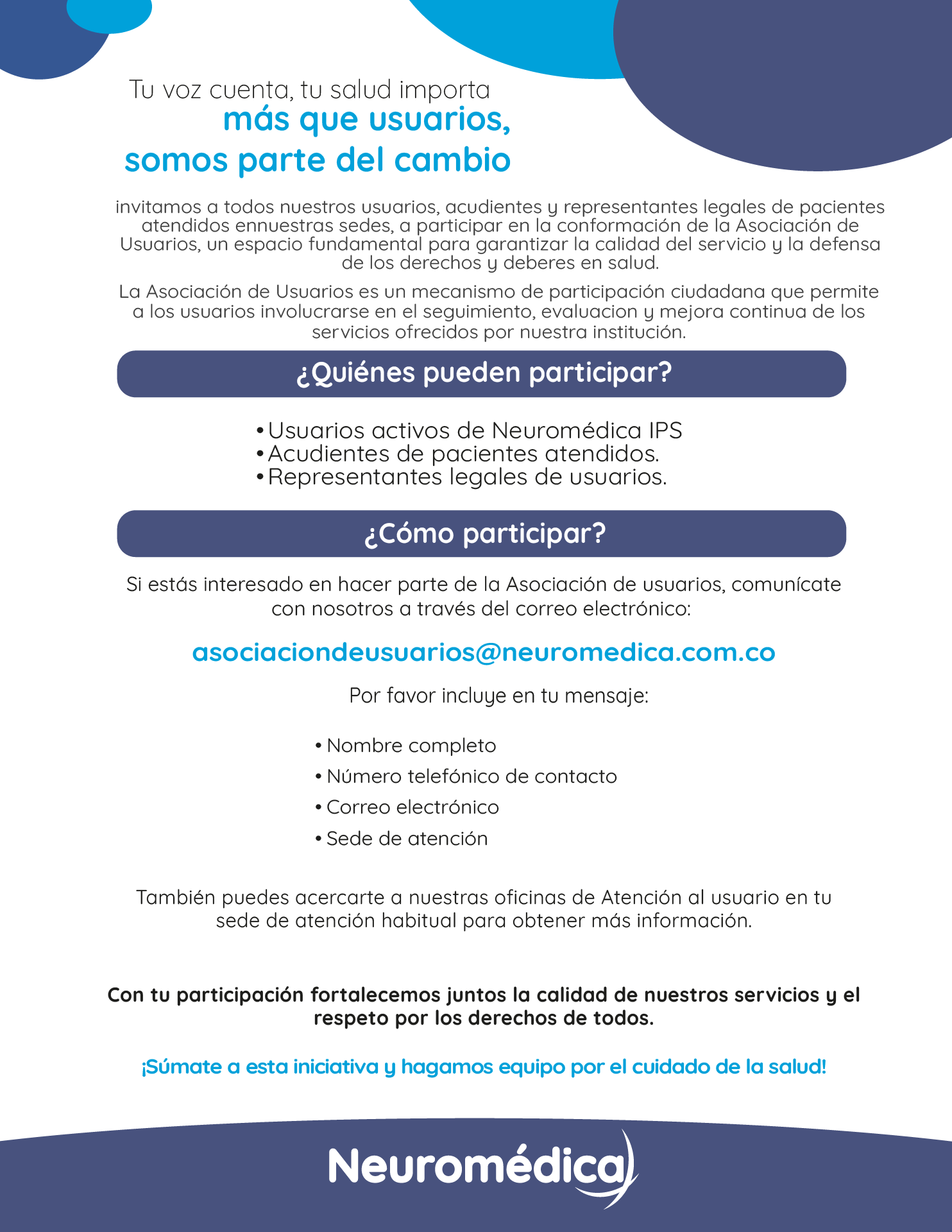 Neuromédica asociación de usuarios